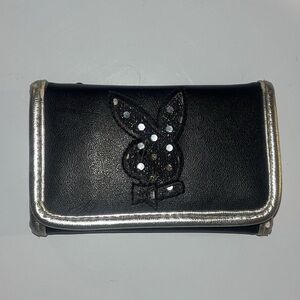 PLAYBOY Black and Silver Sequin wallet